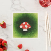 Niedliches kleines Rotes Pilz Serviette (Beispiel)