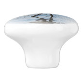 Niedliches Kleines Sanderling am Strand Keramikknauf (Seitenansicht)