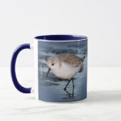 Niedliches Kleines Sanderling am Strand Tasse (Links)
