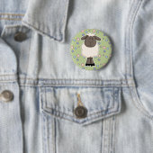 Niedliches kleines Schaf-Muttertier Button (Beispiel)