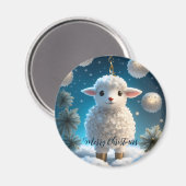 Niedliches kleines SchafLamm religiöse Weihnachten Magnet (Vorderseite/Rückseite)