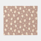 Niedliches kleines Schafmuster auf Braun Fleecedecke (Vorderseite (Horizontal))