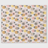 Niedliches kleines Schafssandfarben, beige pink au Geschenkpapier (Flach)