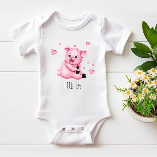 Niedliches kleines Schwein Baby Strampler