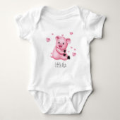 Niedliches kleines Schwein Baby Strampler (Vorderseite)