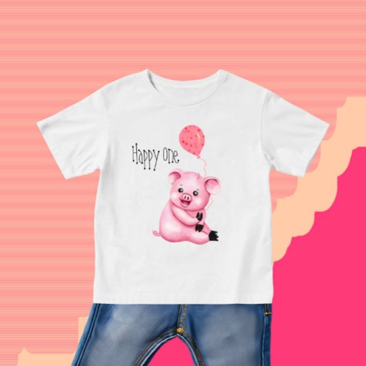 Niedliches kleines Schwein Baby T-shirt