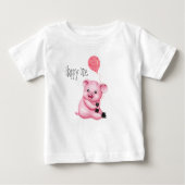 Niedliches kleines Schwein Baby T-shirt (Vorderseite)