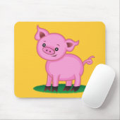 Niedliches kleines Schwein Mousepad (Mit Mouse)