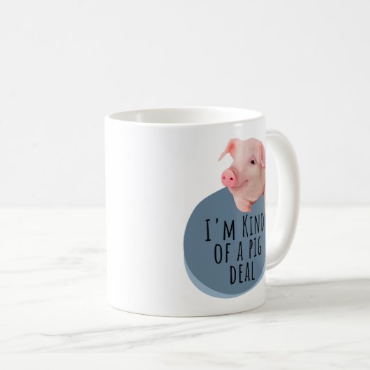 Niedliches kleines Schweine - ich bin irgendwie ei Kaffeetasse (VorderseiteRechts)