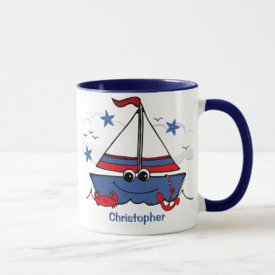Niedliches kleines Segelboot Tasse