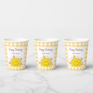 Niedliches Kleines Sonnenlicht Kinder Happy Birthd Pappbecher