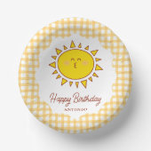 Niedliches Kleines Sonnenlicht Kinder Happy Birthd Pappteller (Vorderseite)