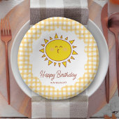 Niedliches Kleines Sonnenlicht Kinder Happy Birthd Pappteller