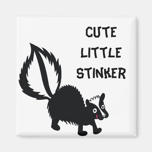 Niedliches kleines Stinker Skunk Kunstdesign Magnet (Vorne)
