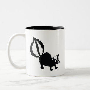 Niedliches kleines Stinker Skunk Kunstdesign Zweifarbige Tasse
