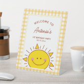 Niedliches kleines Sunshine Kindergeburtstag Party Sockelschild (In SItu)