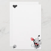 Niedliches kleines Teufel-Mädchen Briefpapier (Vorne/Hinten)