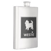 Niedliches kleines Westie - Westhochland-Terrier Flachmann (Rechts)