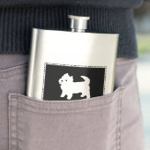 Niedliches kleines Westie - Westhochland-Terrier Flachmann (Beispiel)