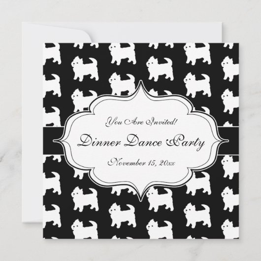 Niedliches kleines Westie - Westhochland-weiße Einladung (Rückseite)