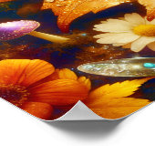 Niedliches kleines Whimsical Fairy Schlafen Poster (Ecke)