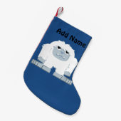 Niedliches kleines Yeti Kleiner Weihnachtsstrumpf (Vorderansicht (hängend))