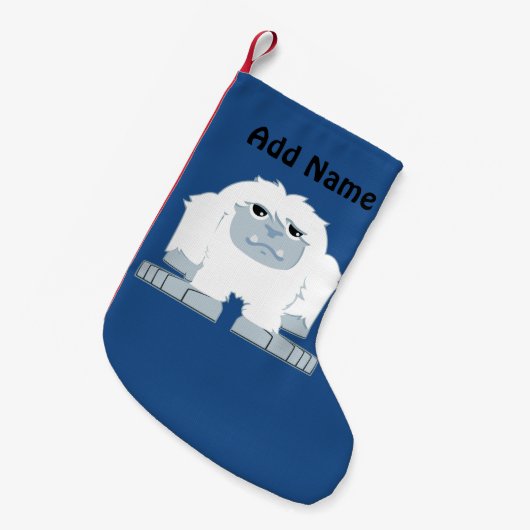 Niedliches kleines Yeti Kleiner Weihnachtsstrumpf (Vorderansicht (hängend))