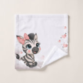 Niedliches kleines Zebra  Badhandtuch Set (Waschlappen)