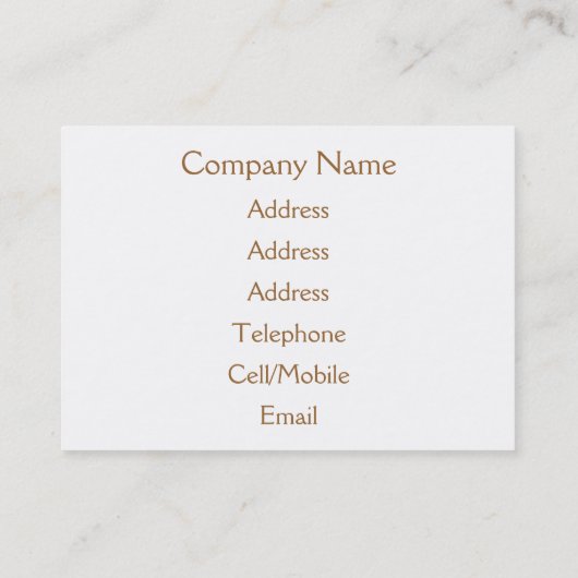 NIEDLICHES KLEINES ZIEGEL VISITENKARTE (Rückseite)