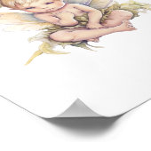 Niedliches Kleinkind Aquarell Poster (Ecke)