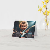 Niedliches Kleinkind Gitarrenglanz Karte (Gelbe Blume)