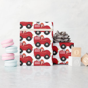 Niedliches Kleinkind in Party-Kachelverpackung Geschenkpapier