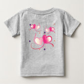 Niedliches Kleinkind Künstlerisch Elefant Baby T-shirt (Rückseite)