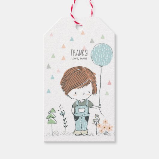 Niedliches Kleinkind Rotes Haar Geburtstag Vielen Geschenkanhänger (Vorderseite)