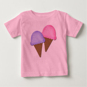 Niedliches Kleinkind Shirt Eis Creme Cones Girly K