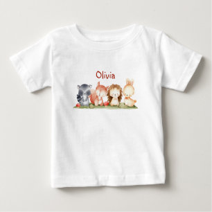 Niedliches Kleintierfutter Individuelle Name Baby T-shirt