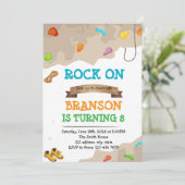 Niedliches Klettern Geburtstagsfeier Einladung (Stehend Vorderseite)