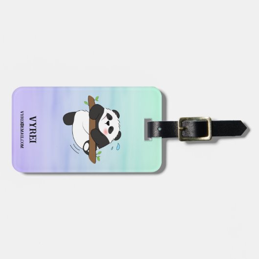 Niedliches Kletterpanda - Doppelseitige Vorderseit Gepäckanhänger (Vorderseite horizontal)