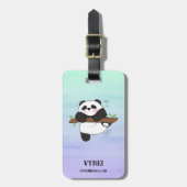 Niedliches Kletterpanda - Doppelseitige Vorderseit Gepäckanhänger (Vorderseite vertikal)