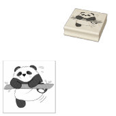 Niedliches Kletterpanda - Doppelseitige Vorderseit Gummistempel (Stempel)