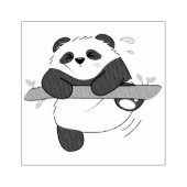 Niedliches Kletterpanda - Doppelseitige Vorderseit Gummistempel (Prägung)
