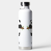 Niedliches Kletterpanda - Doppelseitige Vorderseit Trinkflasche (Rechts)