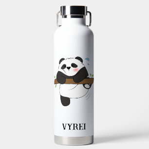 Niedliches Kletterpanda - Doppelseitige Vorderseit Trinkflasche