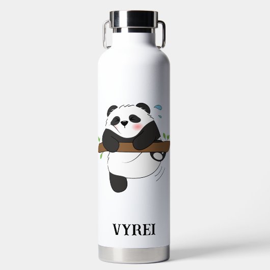 Niedliches Kletterpanda - Doppelseitige Vorderseit Trinkflasche (Vorderseite)