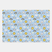 Niedliches Klima der Kawaii-Wetterwolken Geschenkpapier Set (Vorderseite 2)