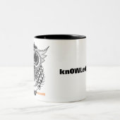 Niedliches kluges Eule Manadala Zweifarbige Tasse (Mittel)