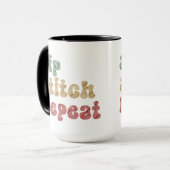 Niedliches Knetnähen des Knetkopfes Tasse (Vorderseite Links)