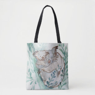 Niedliches Koala & Baby Watercolor Neutrales Kinde Tasche
