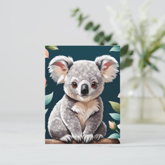 Niedliches Koala-Bärenposter Postkarte (Stehend Vorderseite)