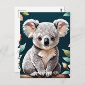 Niedliches Koala-Bärenposter Postkarte (Vorne/Hinten)